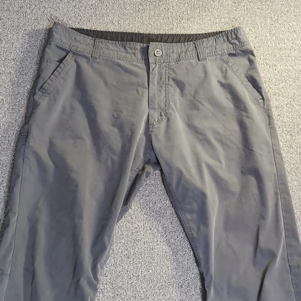 KUHL Slax Stretch Chino Size 38x32 in Carbon Gray Technical Hiking Performance - Picture 4 of 13